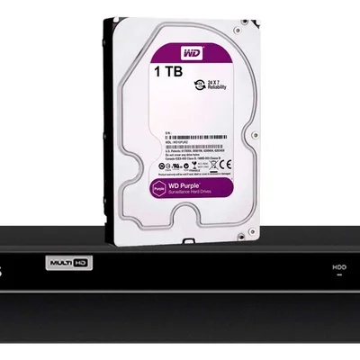 Dvr Intelbras Mhdx 1216 Full Hd 1080p 16 Canais Gravador Digital De Vídeo + Hd 1TB Purple