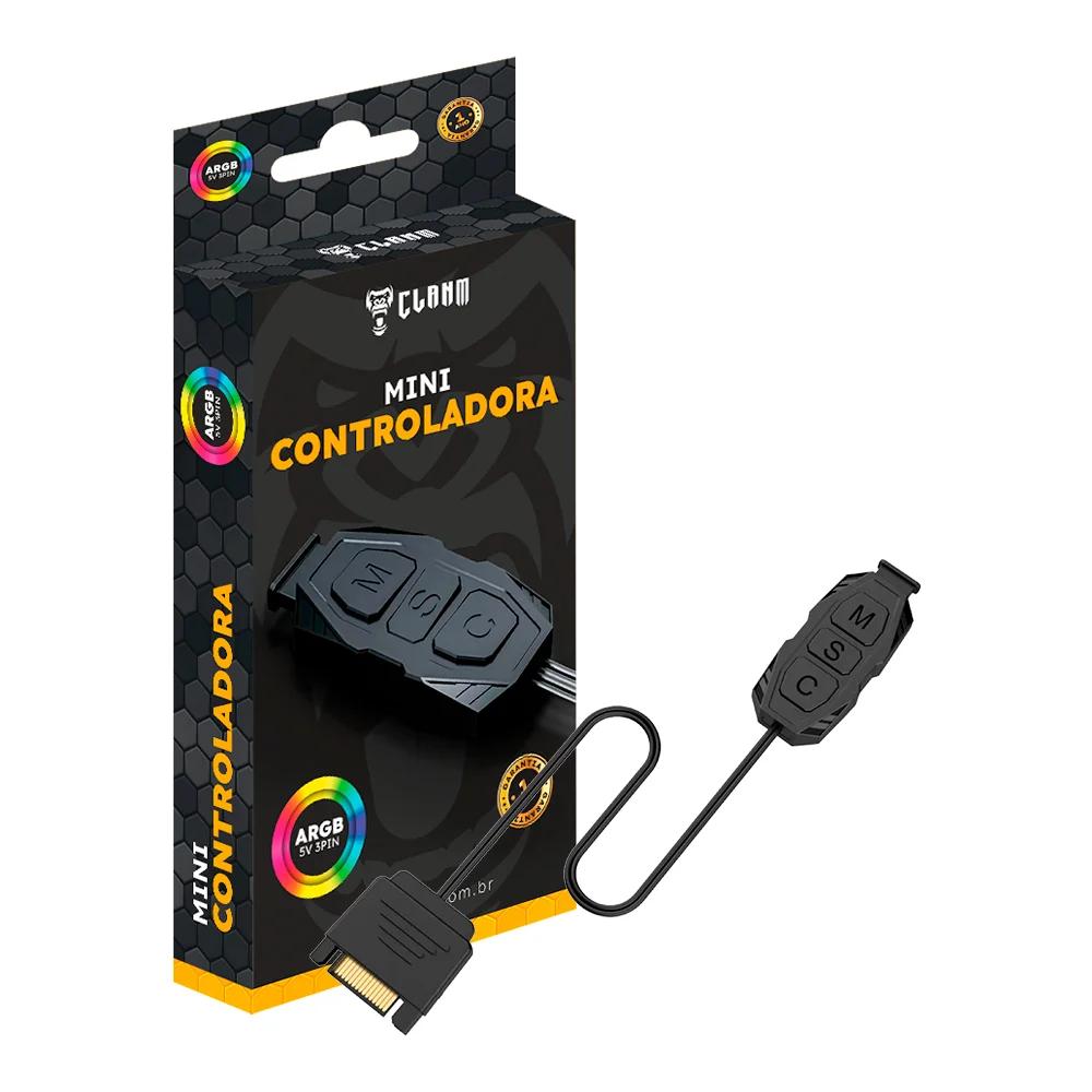 Mini Controladora ARGB Sem Controle PARA CONTROLE DE FAN COOLER 5
