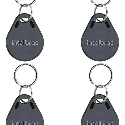 Kit 04 Chaveiro De Acesso Por Proximidade Rfid Th 1000 Tag 125 Khz Intelbras