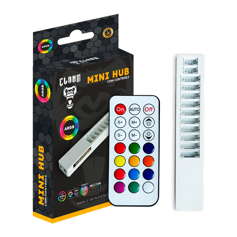 Imagem 4 de 5 do produto Hub ARGB Com Controle + Conexão Placa Mãe