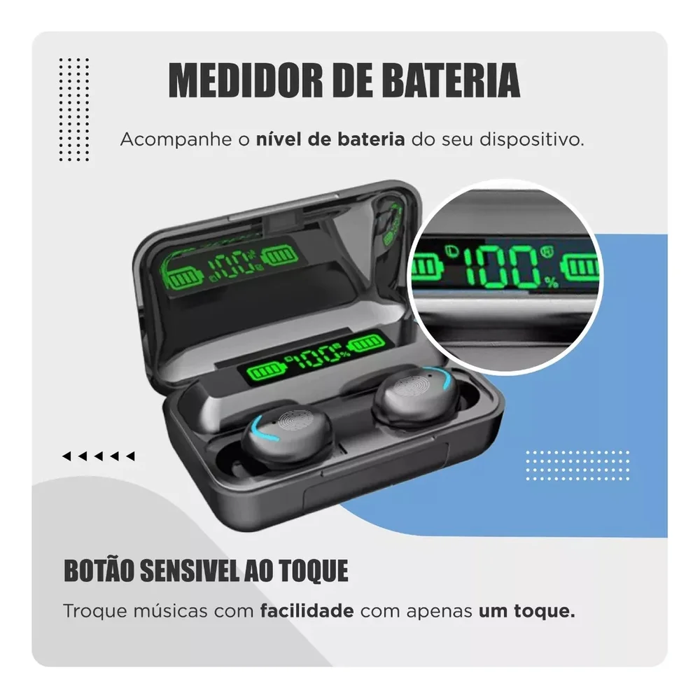 Imagem 4 de 5 do produto Fone Power Bank Bluetooth Top Para Samsung A10