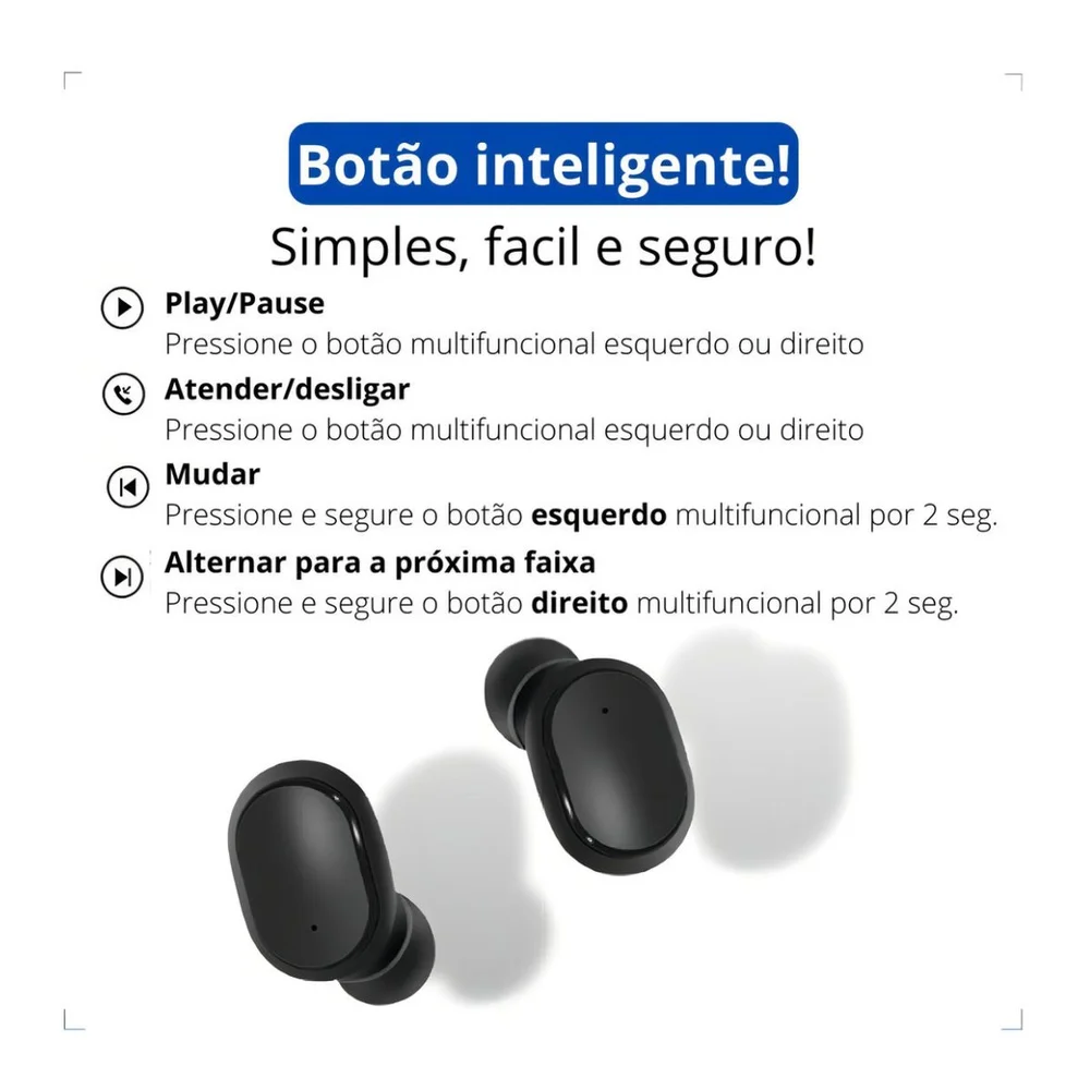 Imagem 5 de 5 do produto Fone De Ouvido Bluetooth Preto Para Moto G15