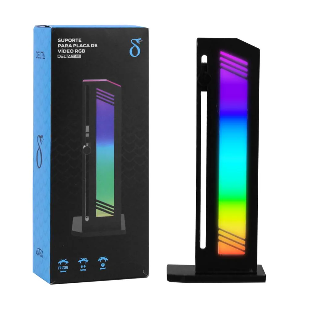 Suporte Vertical De Gpu Placa De Vídeo, PC Desktop, 5v, LED RGB