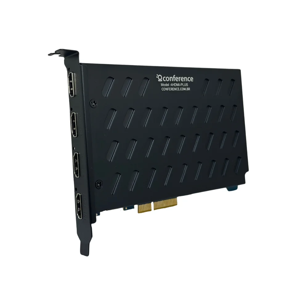 Imagem 2 de 2 do produto Placa de Captura 4HDMI-PLUS Conference — PCIe Interna 4 Canais HDMI Simultâneos para Transmissão ao Vivo, vMix e OBS | Streaming Profissional