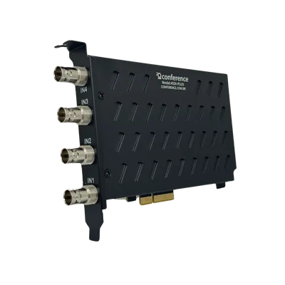 Placa de Captura SDI 4 Canais 3G-SDI PCIe | 4SDI-PLUS Conference — 1080p60Hz para Streaming, Broadcast e Videoconferência Profissional