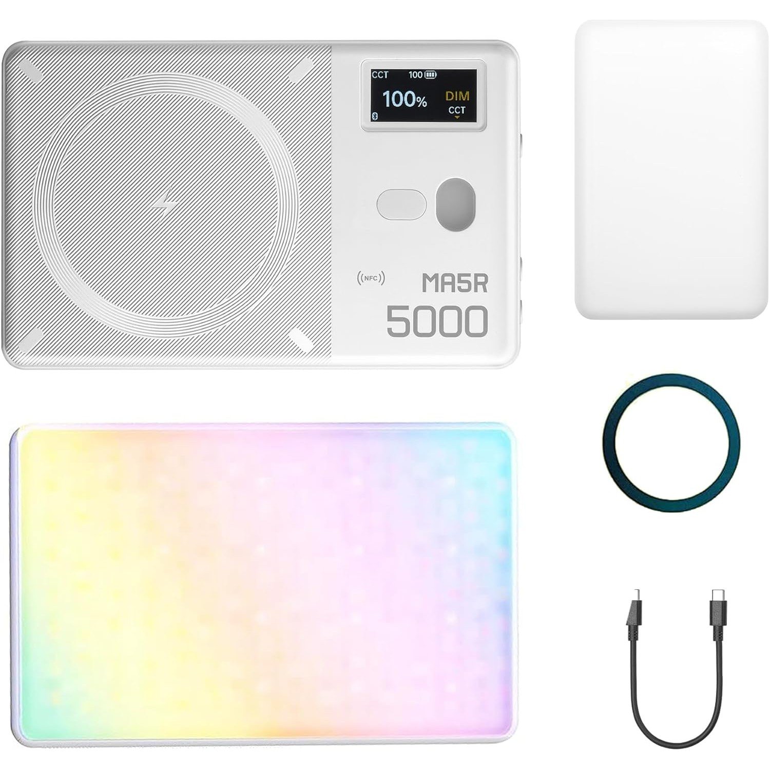 Iluminador Led para Celular Godox MA5R RGB - Branco