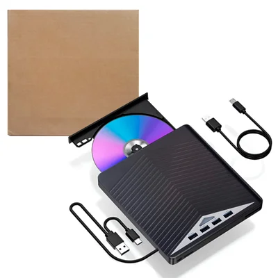 Gravador e Leitor CD\DVD Externo Portatil USB 3.0 W-ODP1202-BK-F Qingyuan