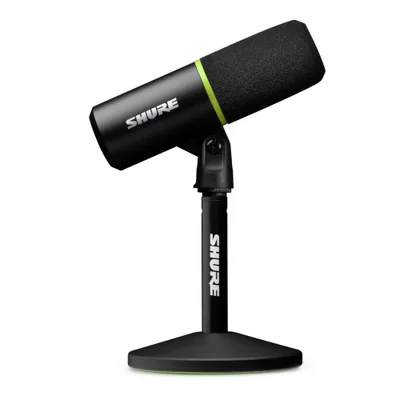 Microfone Digital Dinâmico Cardióide Usb-c Preto Shure Mv6