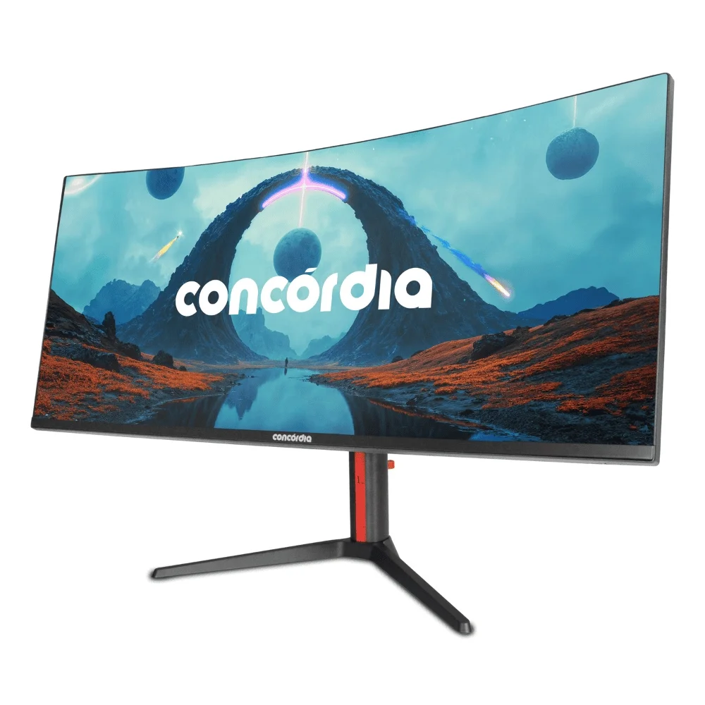 Monitor Concórdia Gamer Curvo Ultrawide UZ340 34" WQHD, 165hz, 1ms, 2 HDMI, 2 DP, SRGB 100% PIP/PBP