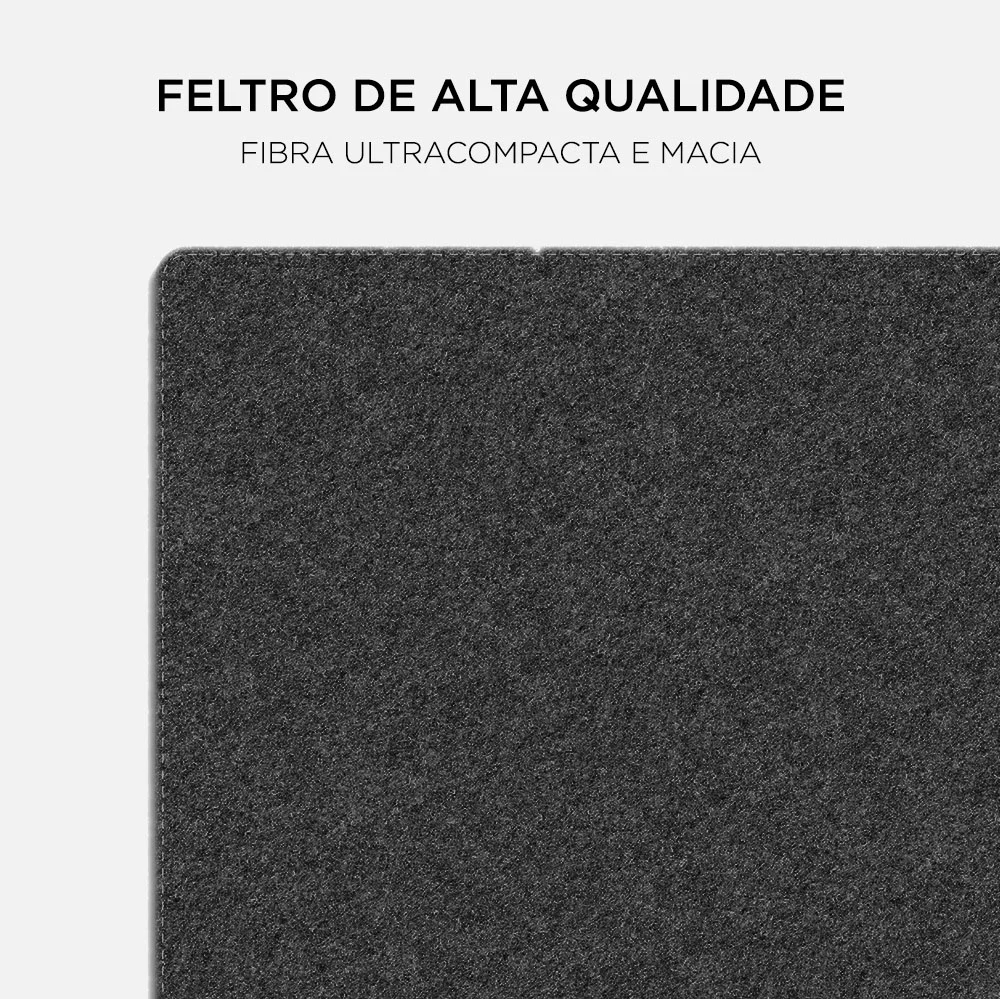 Mousepad Essential Office, Feltro 60x30cm, Com Porta Copo, Antiderrapante, Bordas Costuradas, Cor:cinza Escuro Mousepad Essential Office, Feltro 60x30cm, Com Porta Copo, Antiderrapante, Bordas Costuradas, Cor:cinza Escuro