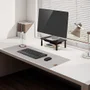 Mousepad Deskmat Office, Feltro 90x40cm, Porta Copo, Antiderrapante, Bordas Costuradas,