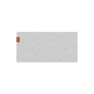 Mousepad Essential Office, Feltro 60x30cm, Com Porta Copo, Antiderrapante, Bordas Costuradas, Cor:cinza Claro