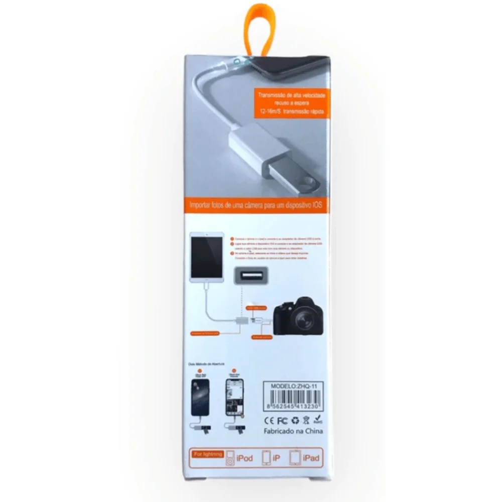 Imagem 2 de 5 do produto Adaptador Otg Usb Fêmea Iphone Macho Altomex Al-1770-5g