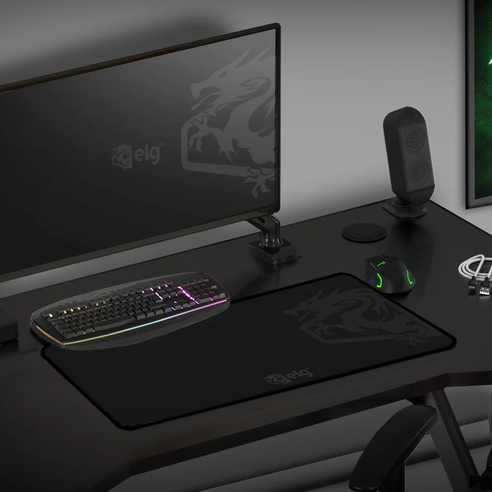 Mousepad Gamer Merak Speed, Tamanho Extra Grande 90x40cm, Borda Costurada, Base Antiderrapante, Preto, Mpmxl, Elg Mousepad Gamer Merak Speed, Tamanho Extra Grande 90x40cm, Borda Costurada, Base Antiderrapante, Preto, Mpmxl, Elg