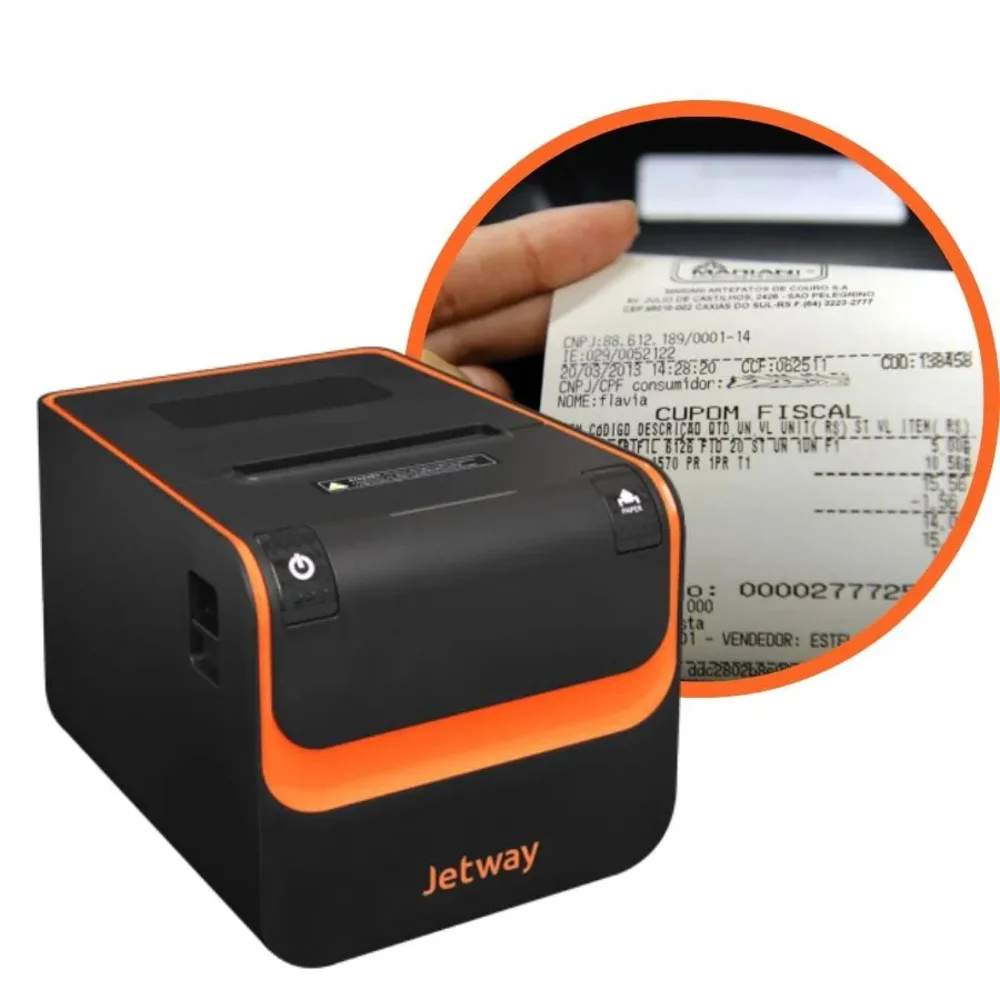 Imagem 5 de 5 do produto Impressora Térmica Jetway Jp-800 Guilhotina Serrilha Ethernet Serial Usb