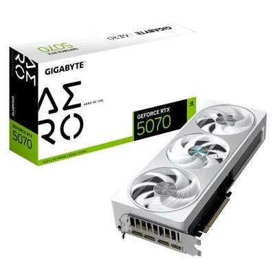 Placa De Vídeo Gigabyte Geforce RTX 5070 Aero Oc 12gb Gddr7 192 Bits - Gv-n5070aero Oc-12gd