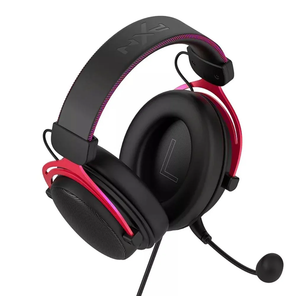 Imagem 3 de 5 do produto Fone De Ouvido Headset Pxn Gaming Konlin Ii, Sem Ruído, Dsi Microfone Removível,efeitos Sonoros, RGB - Azul