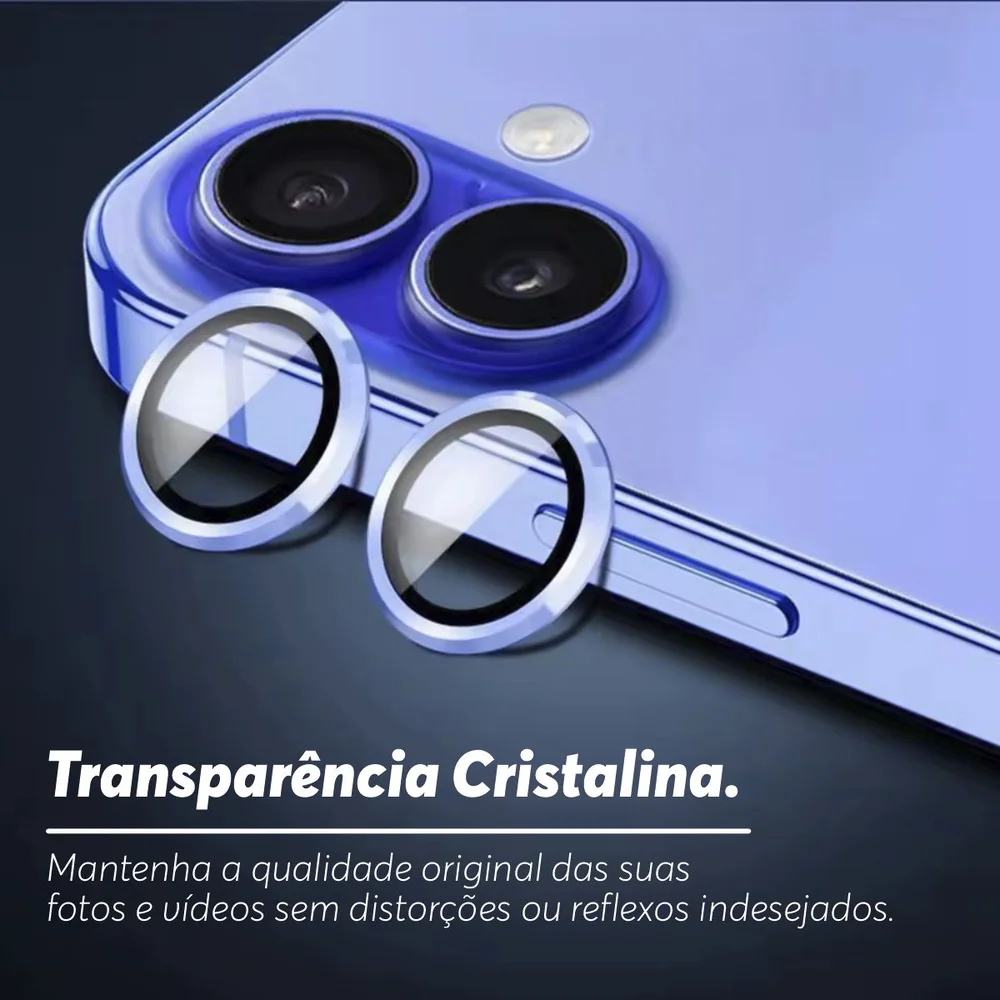 Imagem 3 de 5 do produto Pelicula Protetora De Câmeras Compatível Com Iphone 16 Normal 16 + Plus 16 Pro E 16 Pro Max Modelo E Cor:16 Normal Verde