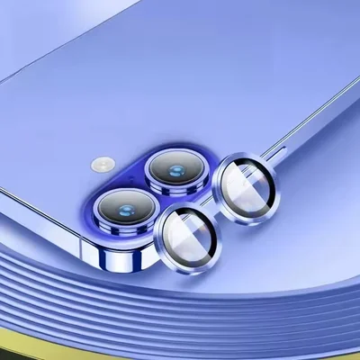 Pelicula Protetora De Câmeras Compatível Com Iphone 16 Normal 16 + Plus 16 Pro E 16 Pro Max Modelo E Cor:16 Normal Azul