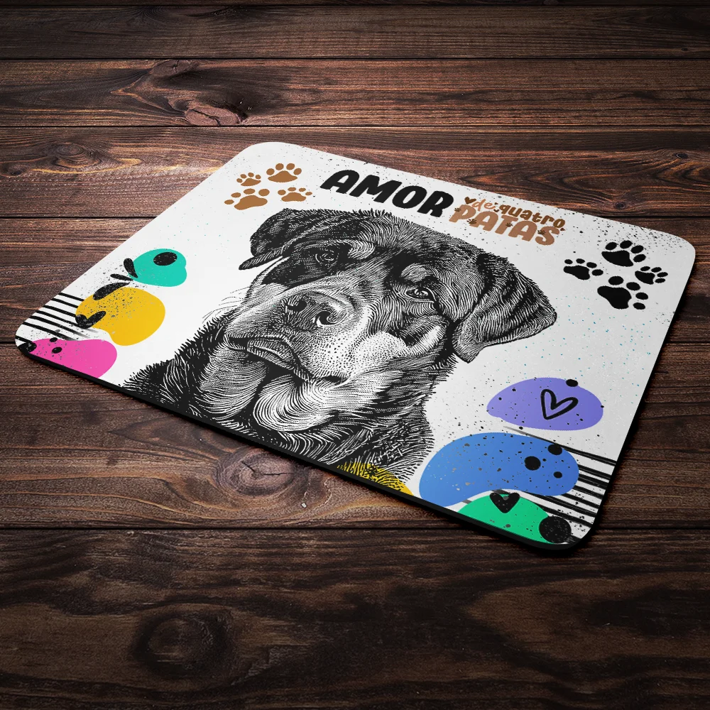 Imagem 3 de 4 do produto Mouse Pad Amor De Quatro Patas - Cachorro Rottweiler