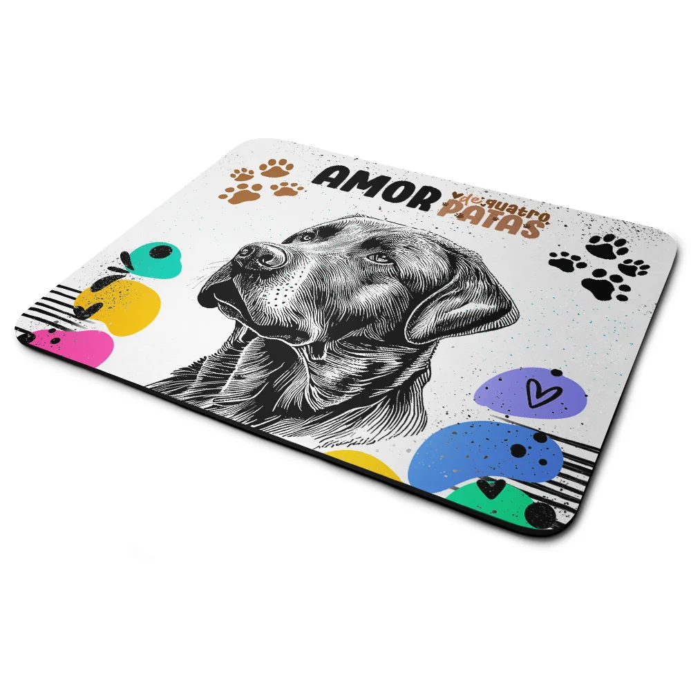 Mouse Pad Amor De Quatro Patas - Cachorro Labrador