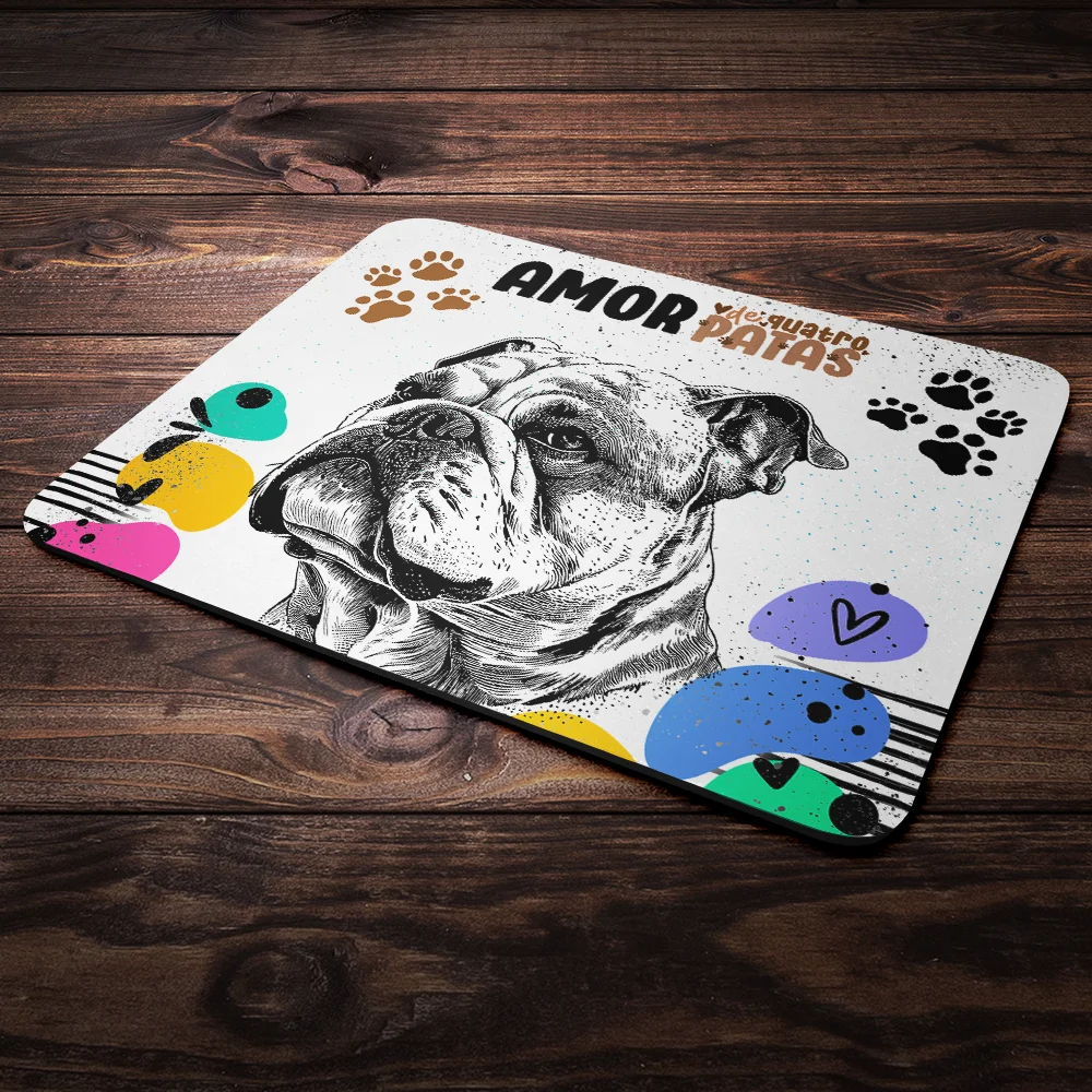 Imagem 3 de 4 do produto Mouse Pad Amor De Quatro Patas - Cachorro Buldogue Inglês