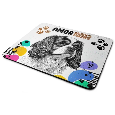 Mouse Pad Amor De Quatro Patas - Cachorro Cavalier
