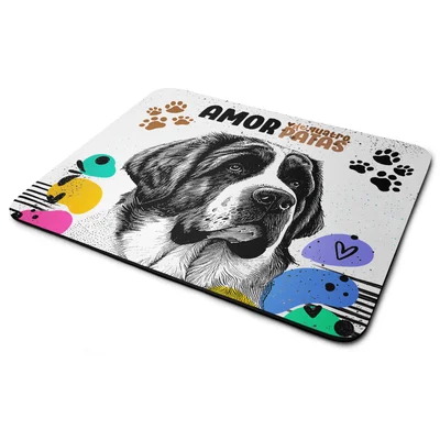 Mouse Pad Amor De Quatro Patas - Cachorro São Bernardo