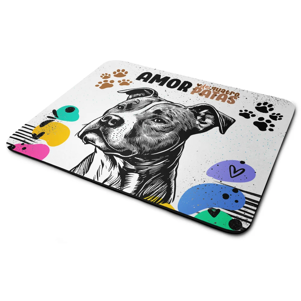 Mouse Pad Amor De Quatro Patas - Cachorro Pitbull Mouse Pad Amor De Quatro Patas - Cachorro Pitbull