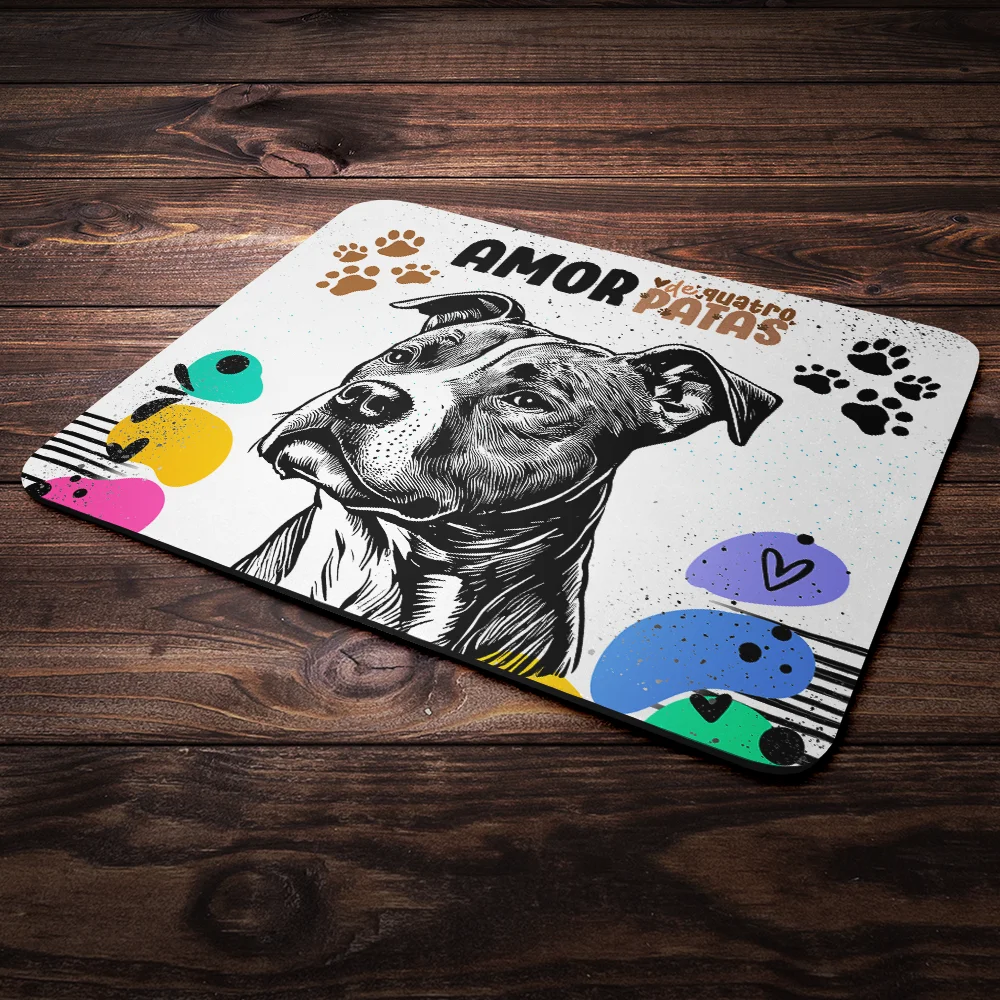 Mouse Pad Amor De Quatro Patas - Cachorro Pitbull Mouse Pad Amor De Quatro Patas - Cachorro Pitbull