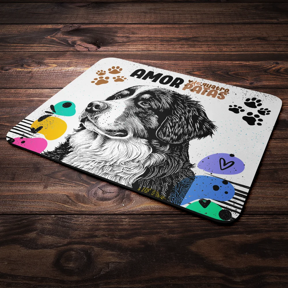 Imagem 3 de 4 do produto Mouse Pad Amor De Quatro Patas - Cachorro Bernese - 22x18