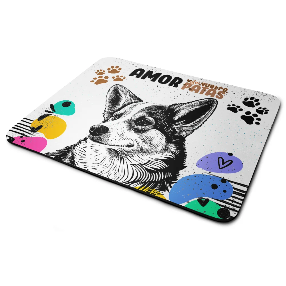 Mouse Pad Amor De Quatro Patas - Cachorro Corgi Mouse Pad Amor De Quatro Patas - Cachorro Corgi