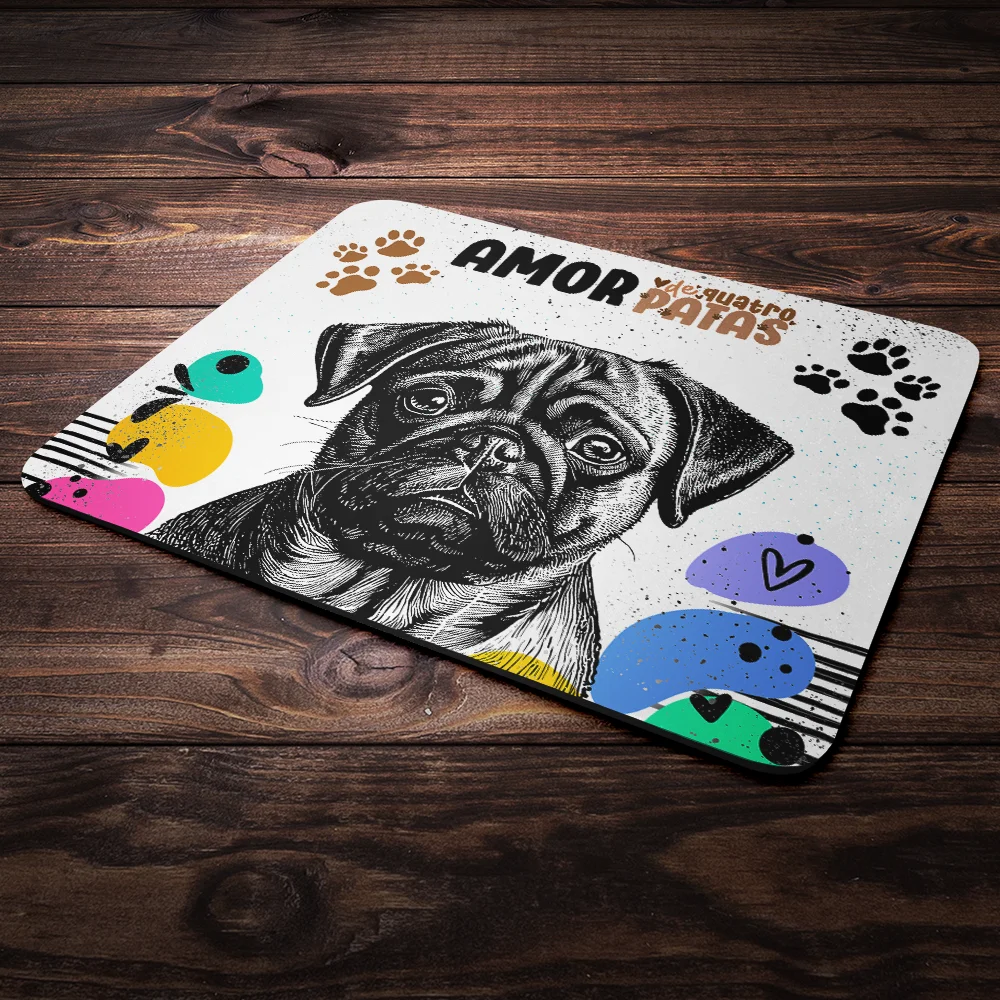 Imagem 3 de 4 do produto Mouse Pad Amor De Quatro Patas - Cachorro Pug