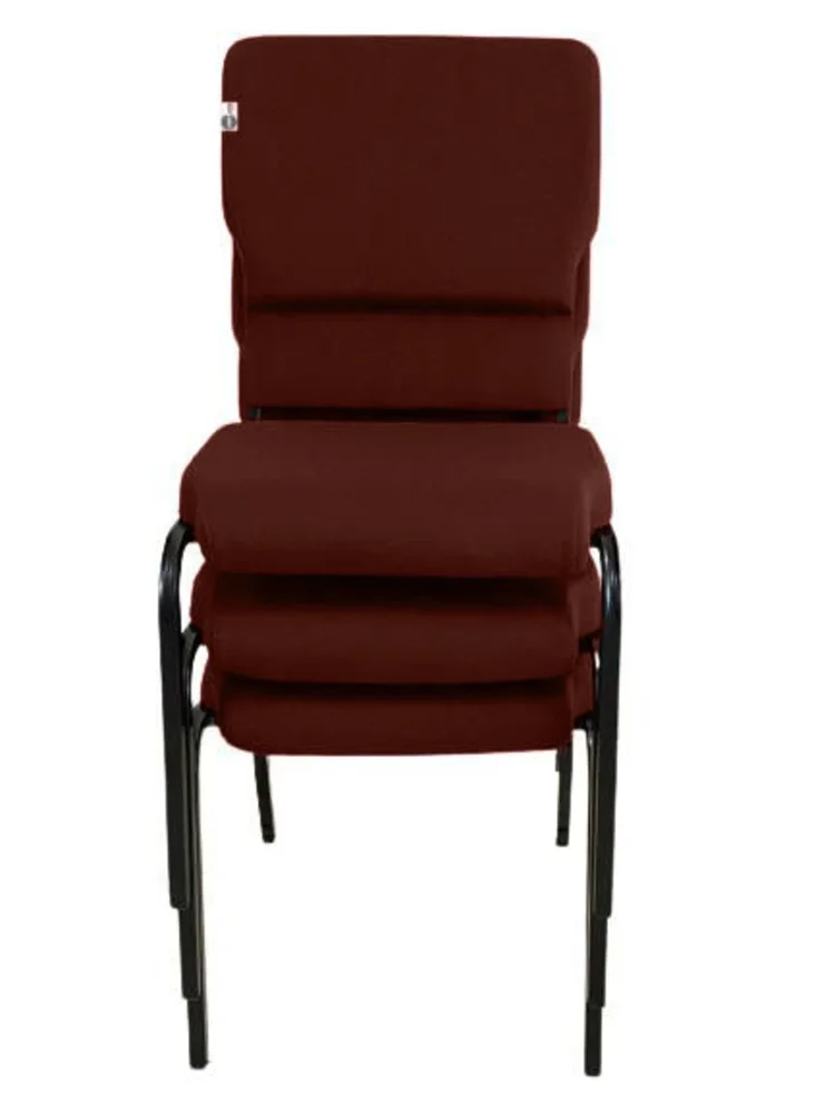 Imagem 4 de 5 do produto Cadeira Empilhável Para Igrejas Evangélicas Linha Church Vermelho
