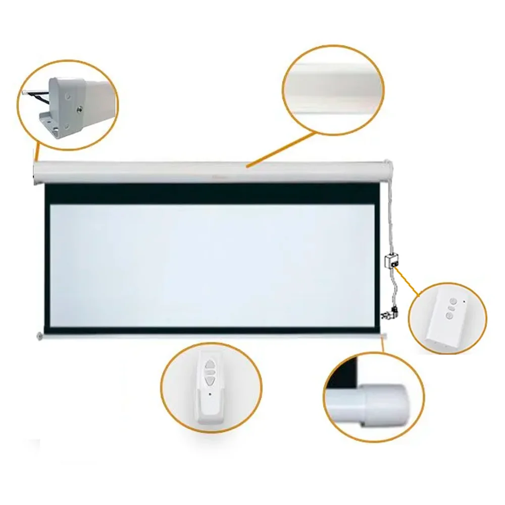 Imagem 3 de 4 do produto Tela De Projeção Elétrica Tbes070 (180 X 180 Cm) 110v
