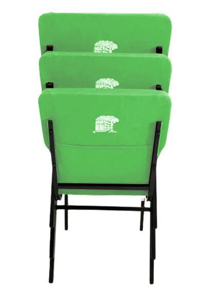 Imagem 2 de 5 do produto Cadeira Empilhável Para Igrejas Evangélicas Linha Church Verde