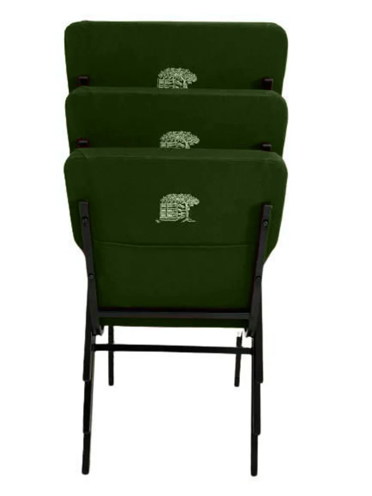 Imagem 2 de 5 do produto Cadeira Empilhável Para Igrejas Evangélicas Linha Church Verde