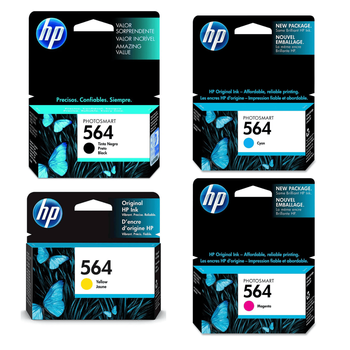 Cartucho de Tinta Hp 564 Cb316wl Kit C6380 | D5460 | B8850 | 4 Cores