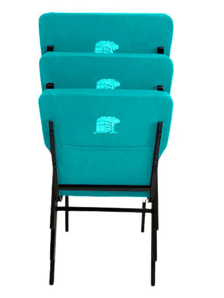 Imagem 3 de 5 do produto Cadeira Empilhável Para Igrejas Evangélicas Linha Church Verde