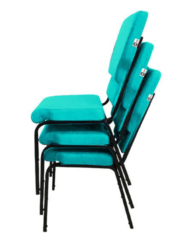 Imagem 4 de 5 do produto Cadeira Empilhável Para Igrejas Evangélicas Linha Church Verde