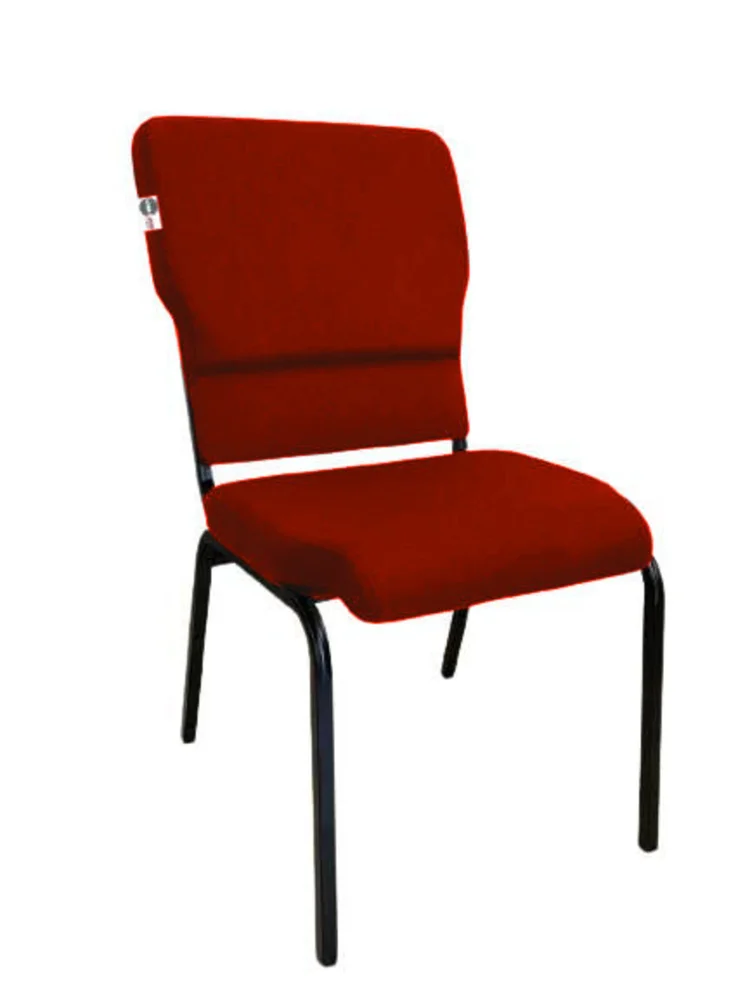 Imagem 2 de 5 do produto Cadeira Empilhável Para Igrejas Evangélicas Linha Church Vermelho
