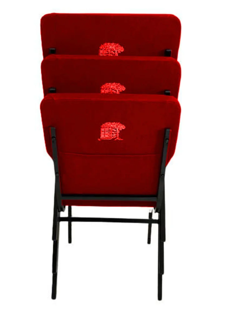 Imagem 4 de 5 do produto Cadeira Empilhável Para Igrejas Evangélicas Linha Church Vermelho
