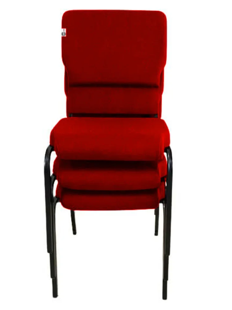 Imagem 5 de 5 do produto Cadeira Empilhável Para Igrejas Evangélicas Linha Church Vermelho