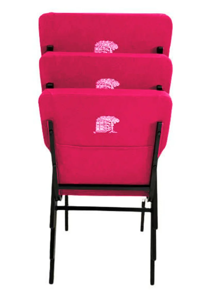 Imagem 4 de 5 do produto Cadeira Empilhável Para Igrejas Evangélicas Linha Church Rosa