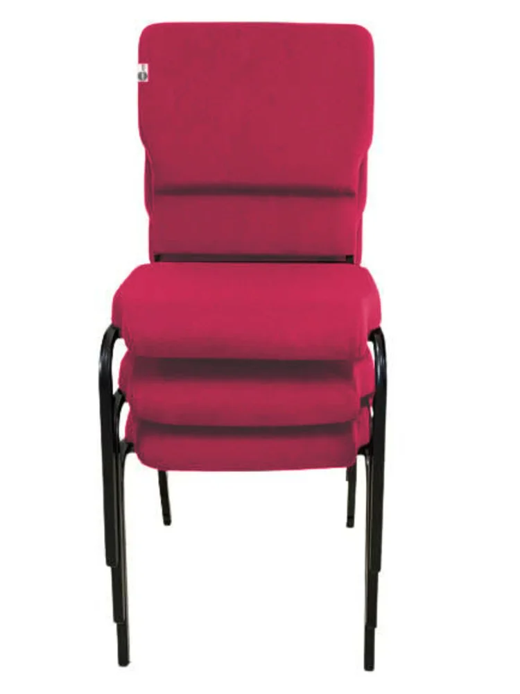 Imagem 5 de 5 do produto Cadeira Empilhável Para Igrejas Evangélicas Linha Church Rosa