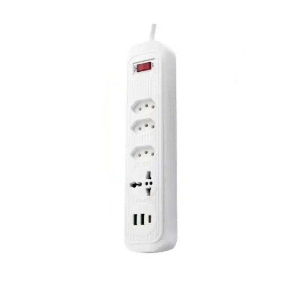 Extensão depuradora  De Linha Com 4 Tomadas E 3 Usb