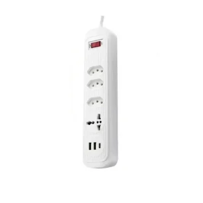 Extensão depuradora  De Linha Com 4 Tomadas E 3 Usb