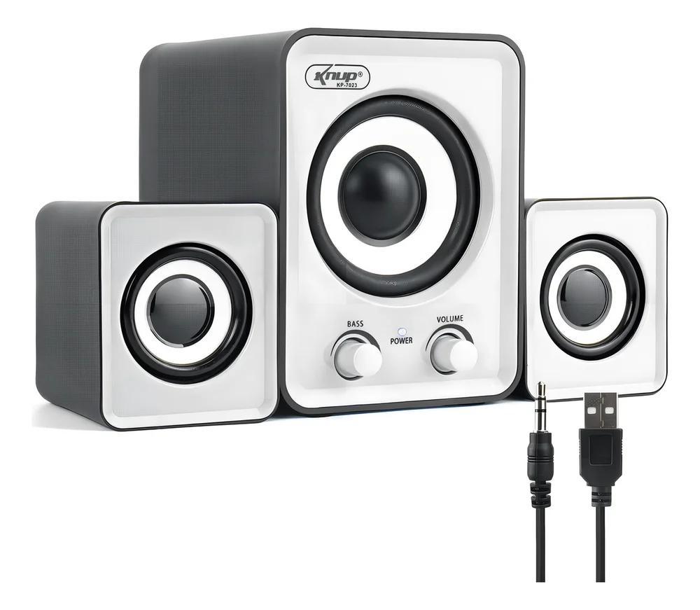 Caixa De Som Gamer Knup Kp-7023 12w Branco