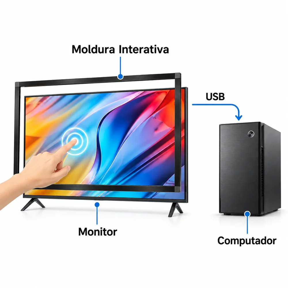 Imagem 4 de 5 do produto Moldura Interativa Techlumens - 60"