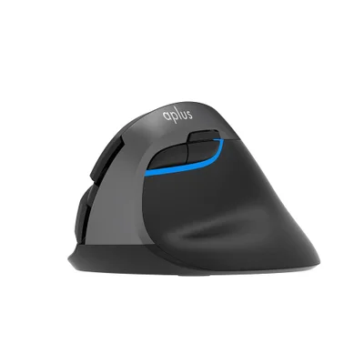 Mouse Ergonomico Sem Fio Aplus Ergos 541, Bluetooth e Wi-Fi, 6 Botões, 4000 DPI, Clique Silencioso, Iluminação Azul, Compatível com Windows e MacOS - ERGOS541